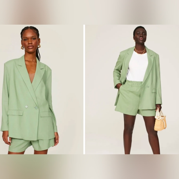 Thakoon Oversized Green Blazer Size 6 Rent The Runway - Picture 2 of 7